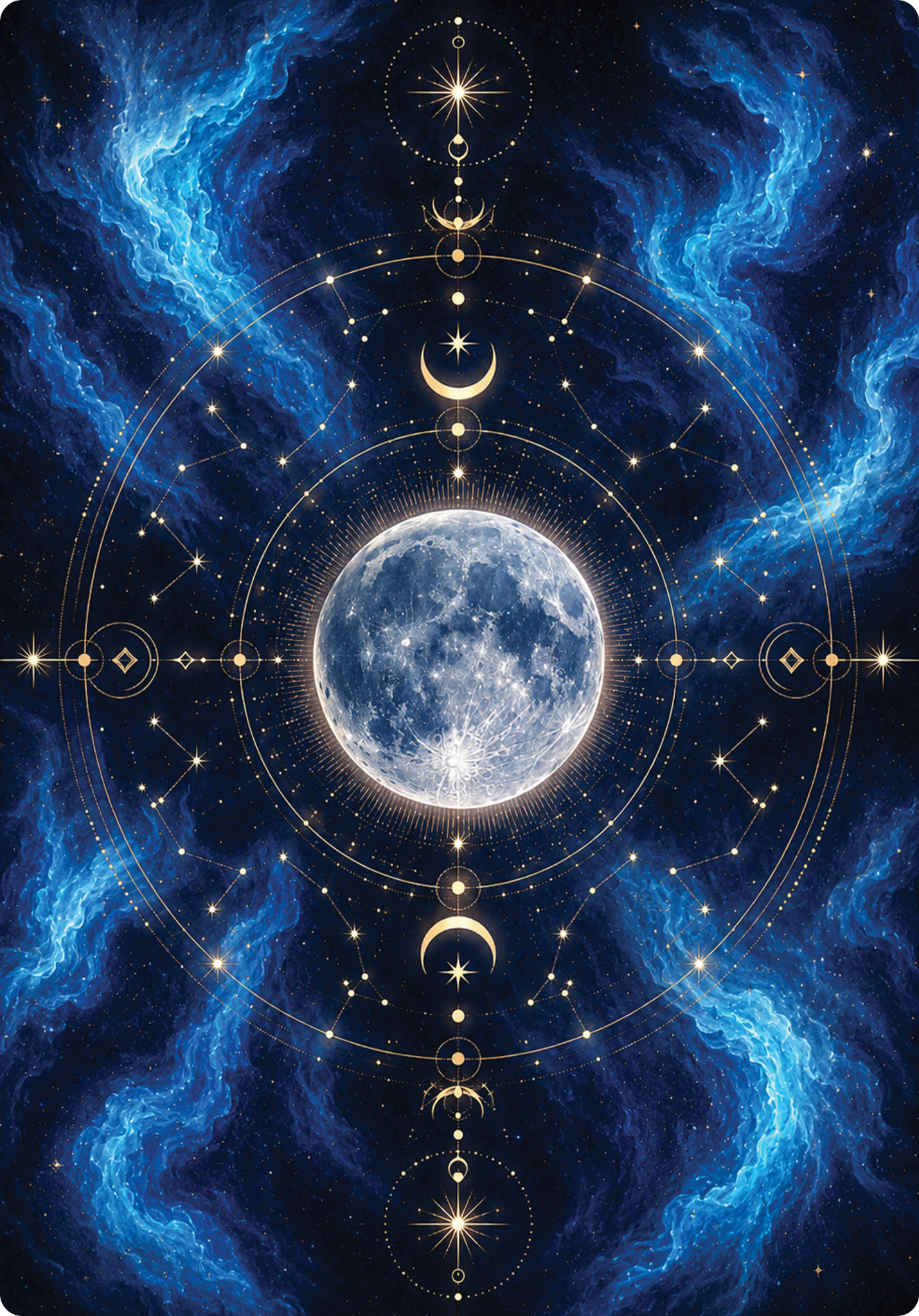 Moon Child Oracle card back